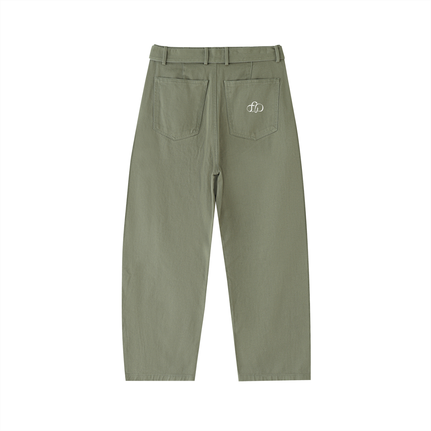 Cloud Twisted-Seam Belted Blade Pants