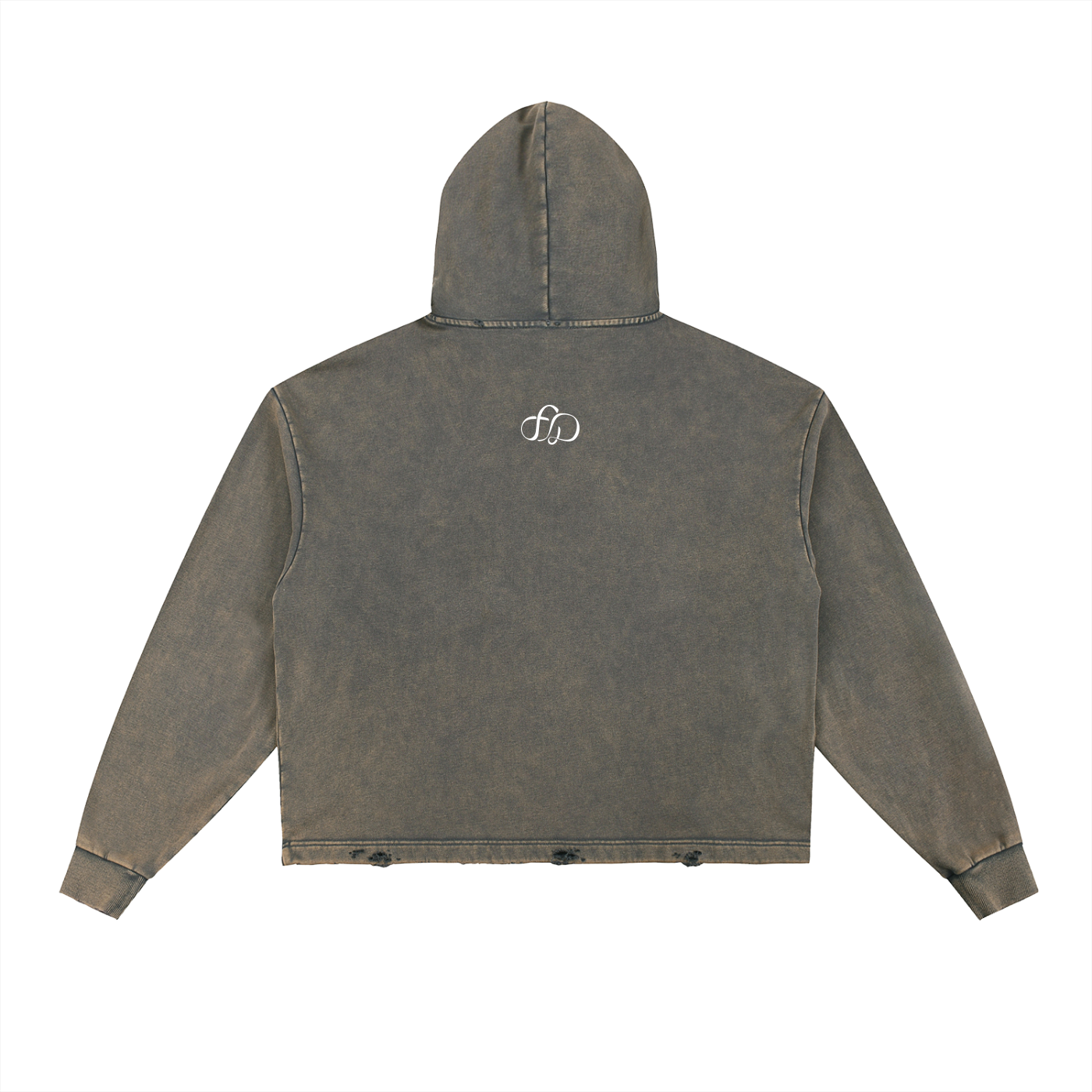 Frayed Grey Hoodie Maison MIHARA YASUHIRO Pocket Frayed Hoodie