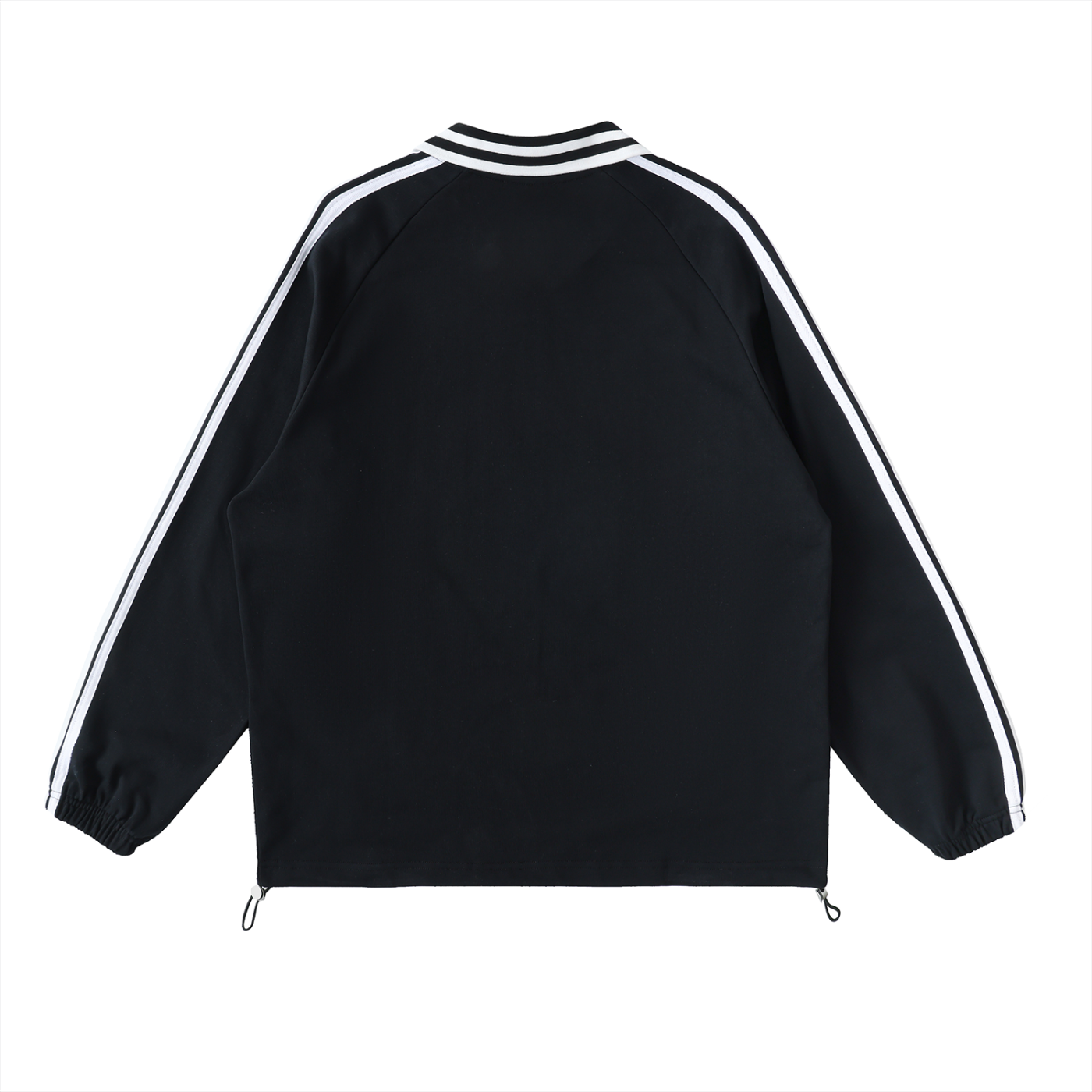 FD Striped Lapel Collar Sweatshirt