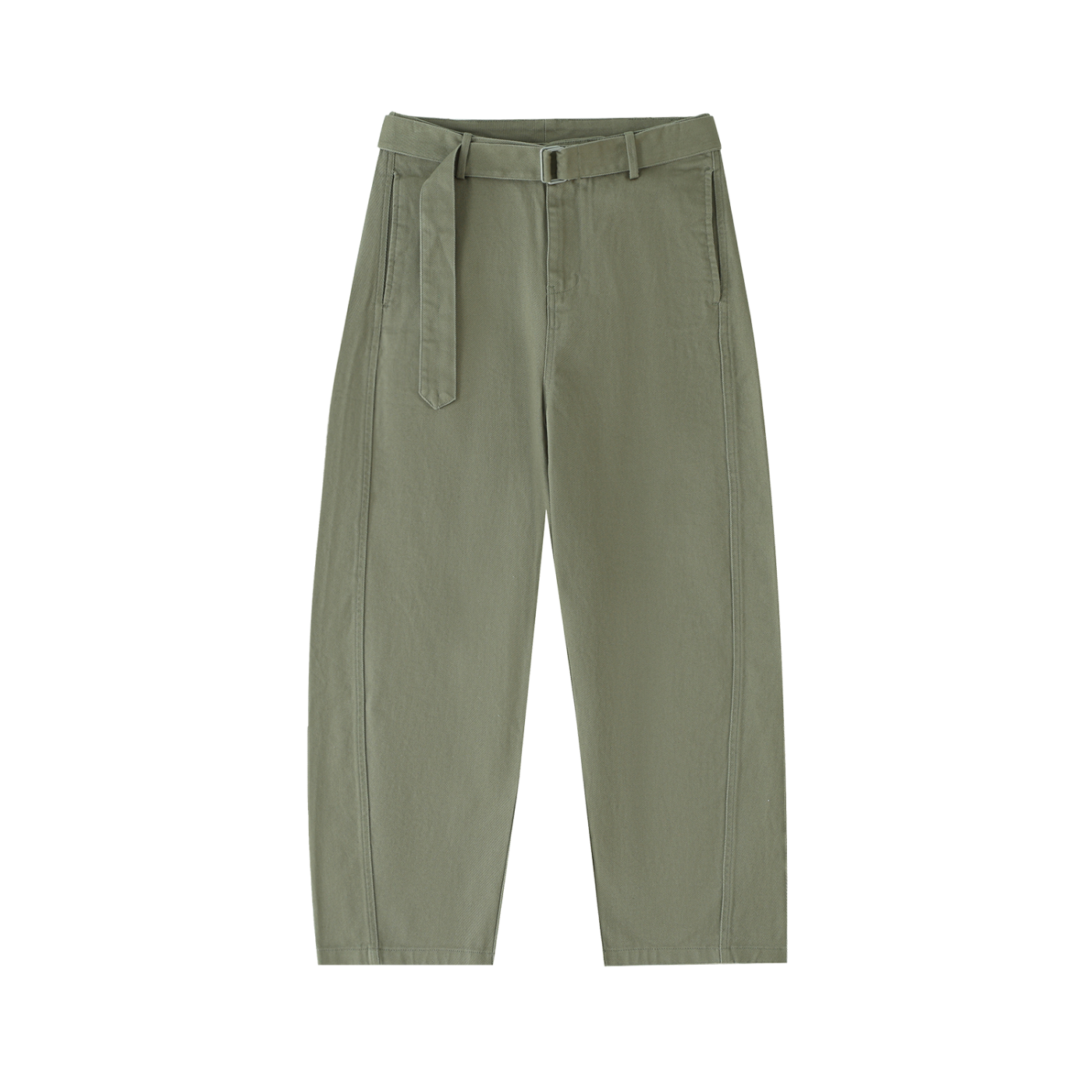 Cloud Twisted-Seam Belted Blade Pants