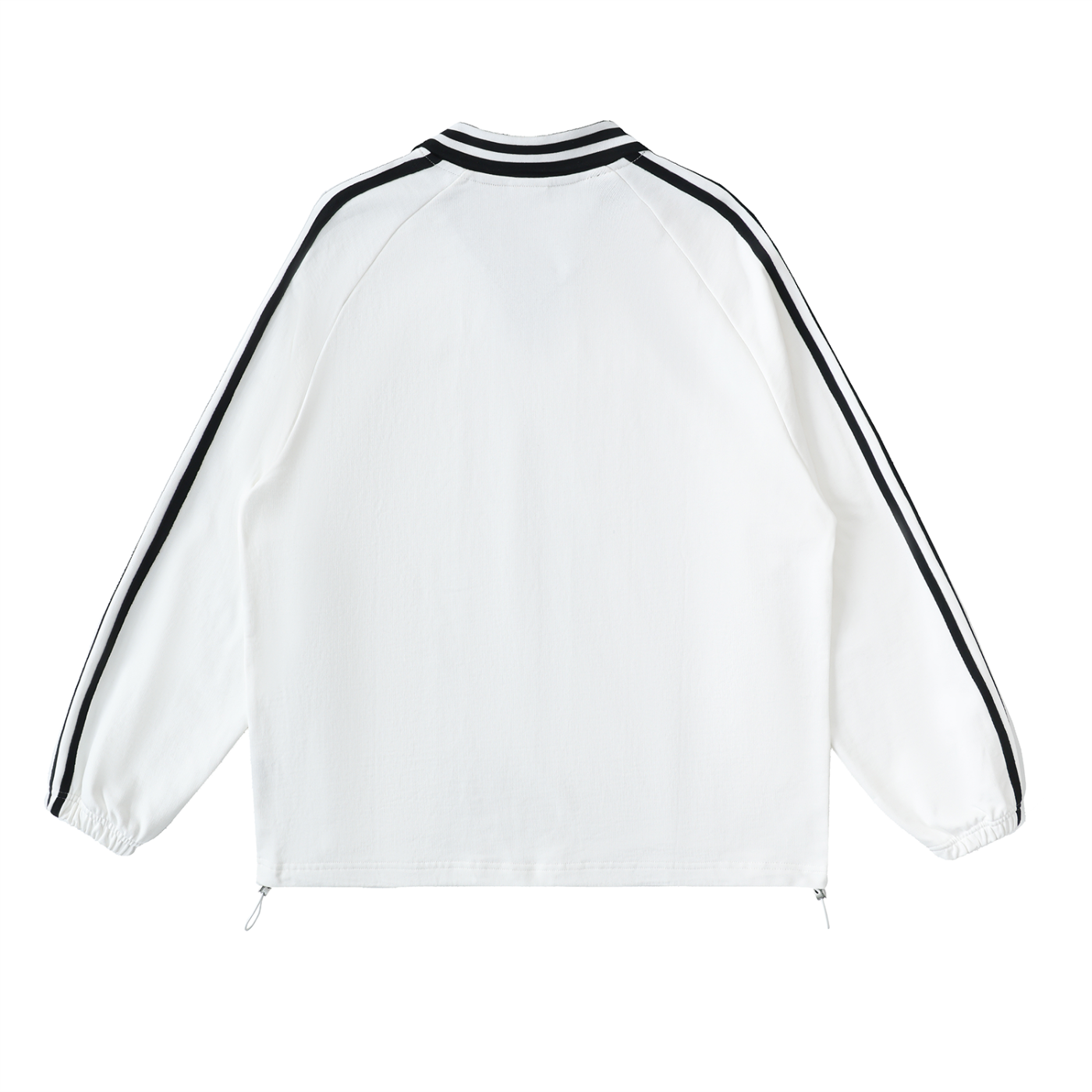 FD Striped Lapel Collar Sweatshirt