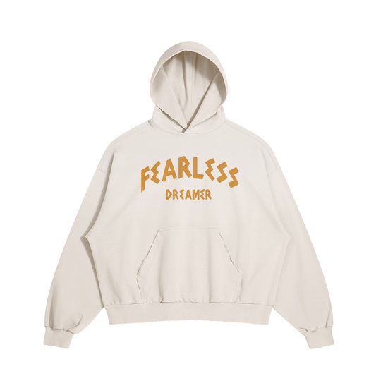 GOLDEN FEARLESS DREAMER CROPPED HOODIE