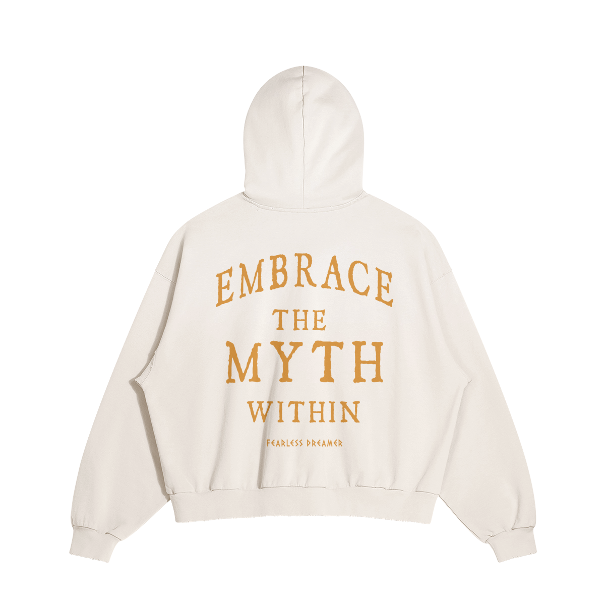 GOLDEN FEARLESS DREAMER CROPPED HOODIE