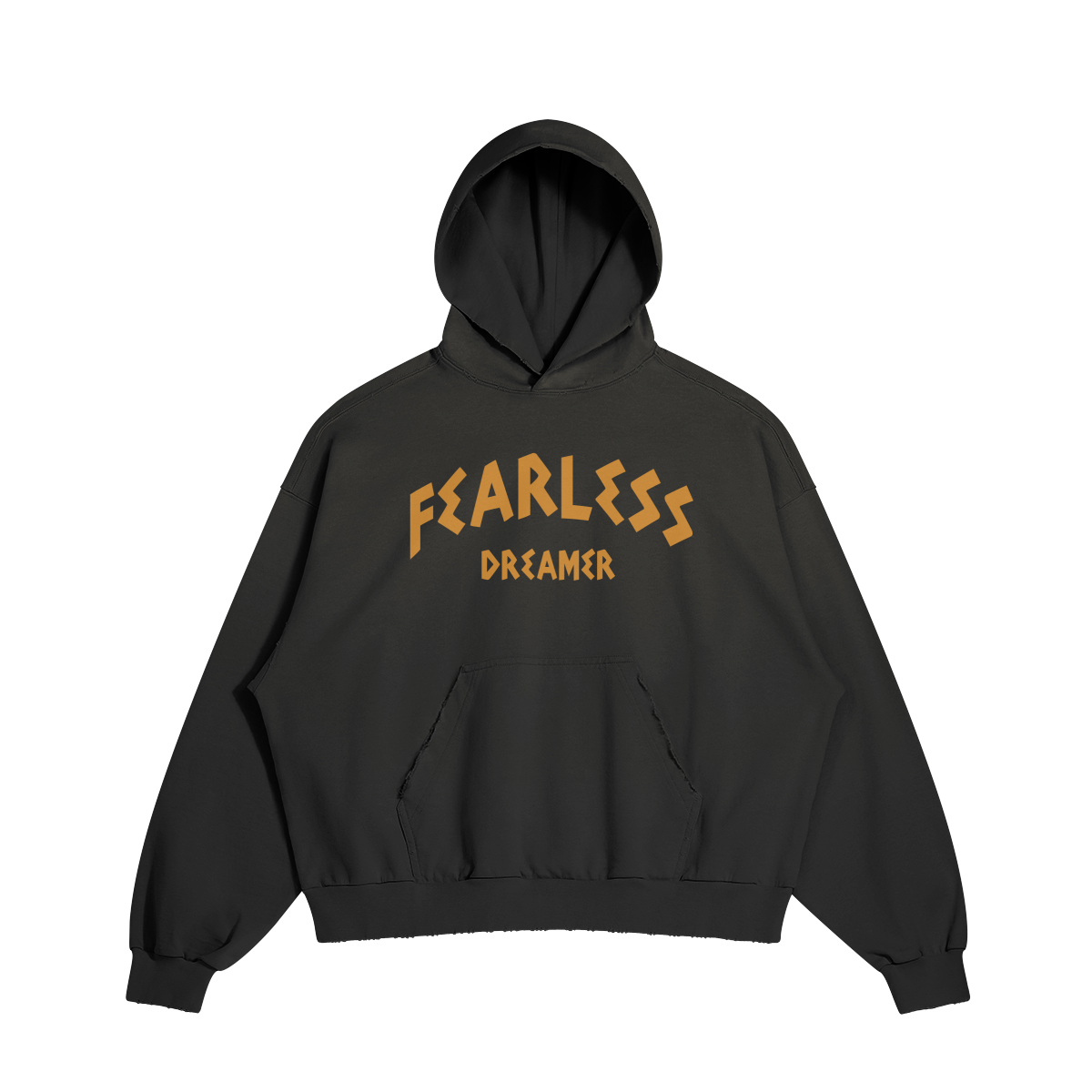 GOLDEN FEARLESS DREAMER CROPPED HOODIE